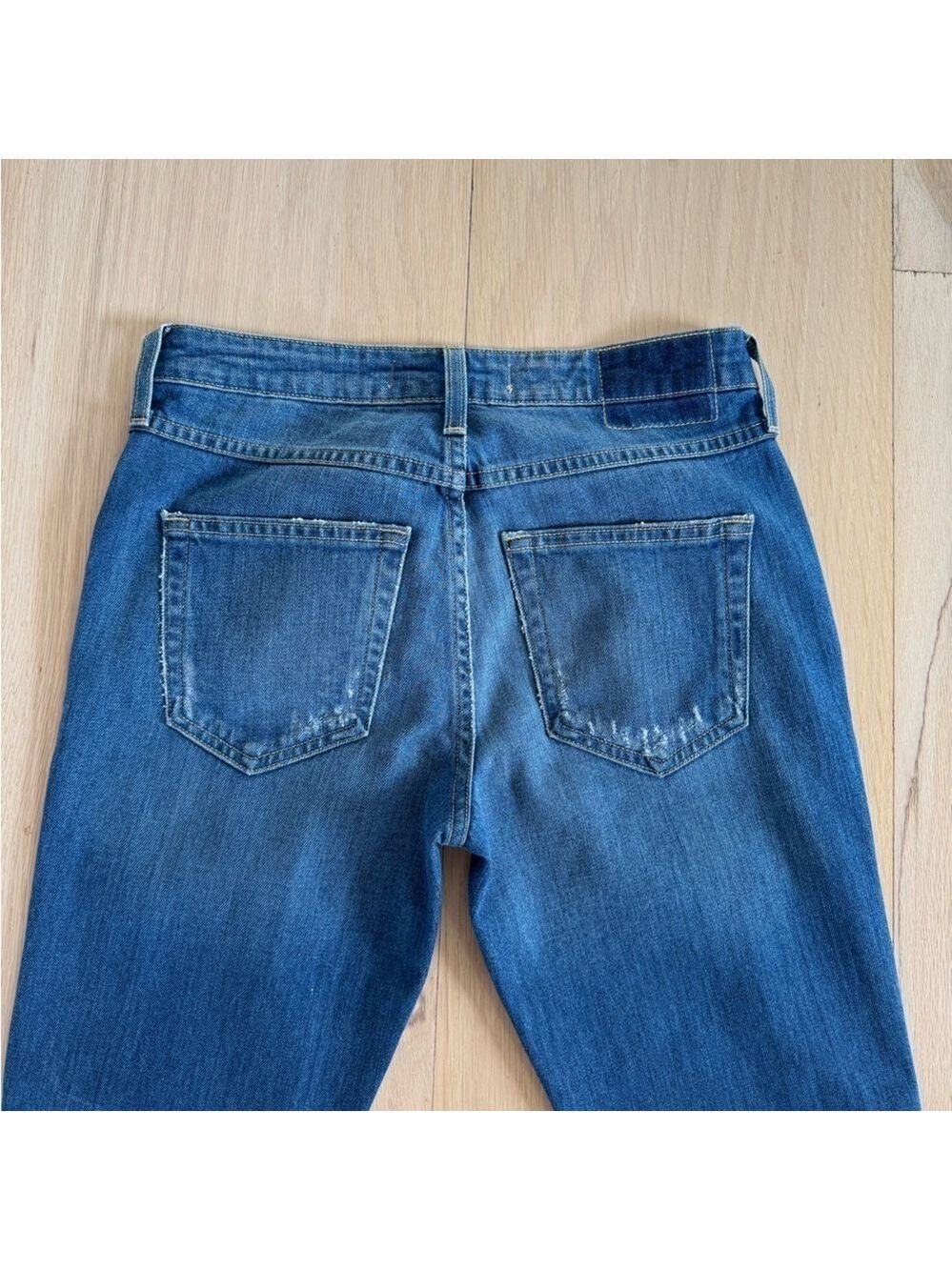 AMO Jane Old School Jeans Flare Wide Leg Y2K Medium Wash Size 26 NWOT - Picture 3 of 7